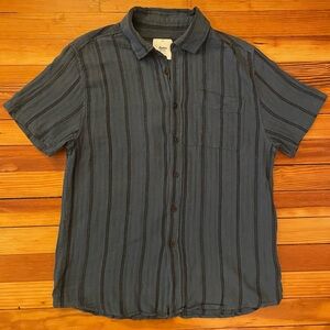 Striped Blue Katin Short Sleeve Button Down